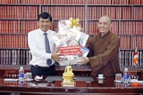 Phó Chủ tịch Ủy ban MTTQ Việt Nam tỉnh thăm và chúc mừng Trường Trung cấp Phật học nhân dịp Lễ Phật đản 2022