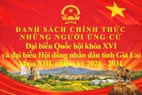 Danh sách chính thức những người ứng cử ĐBQH khóa XVI và đại biểu HĐND tỉnh Gia Lai khóa XIII, nhiệm kỳ 2021-2026 theo đơn vị bầu cử