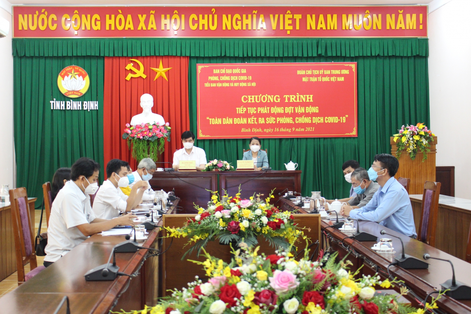 Quang cảnh Hội nghị tại điểm cầu Bình Định