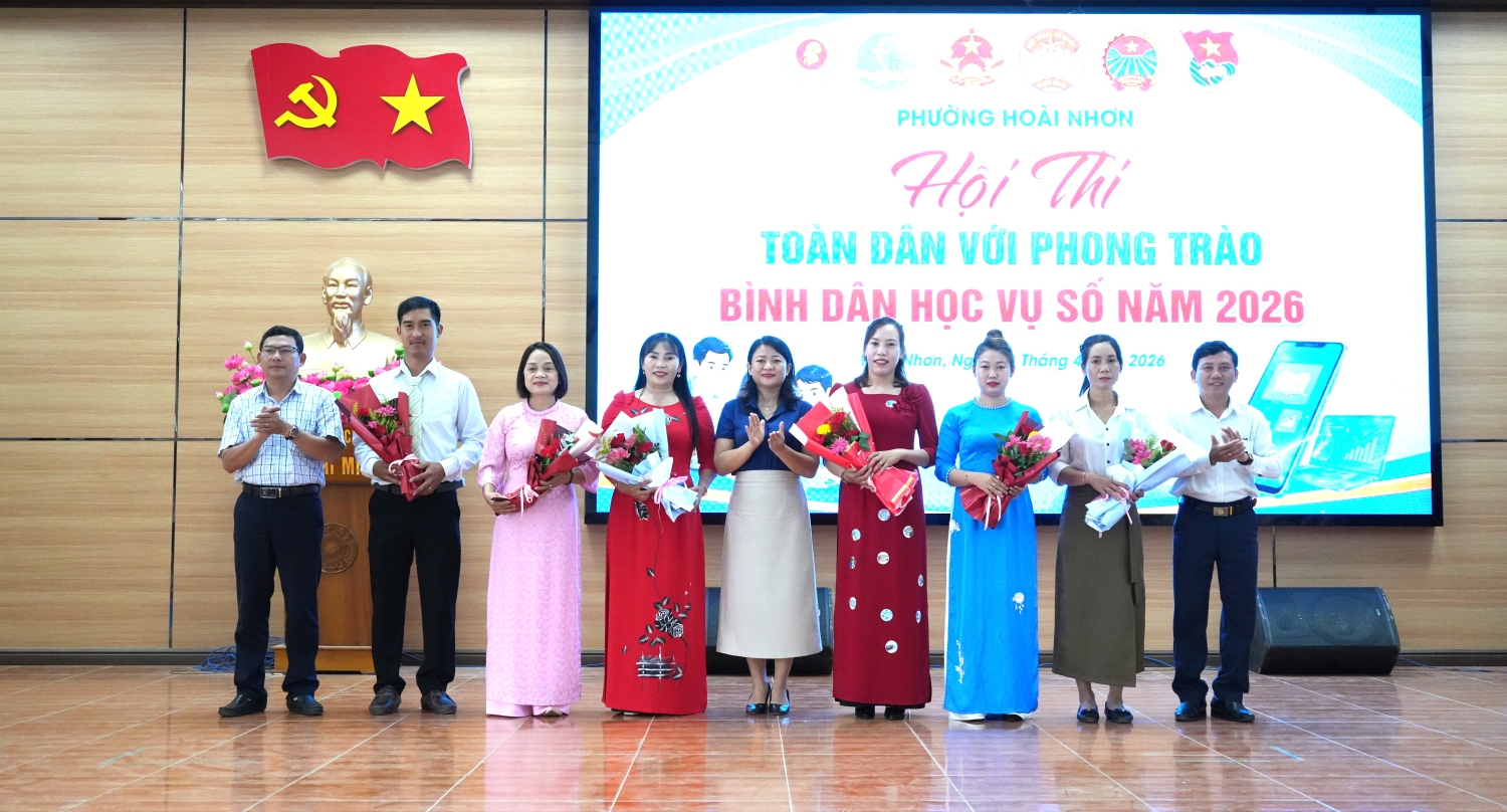 Mặt trận phường Hoài Nhơn: Sôi nổi Hội thi “Toàn dân với phong trào Bình dân học vụ số” năm 2026