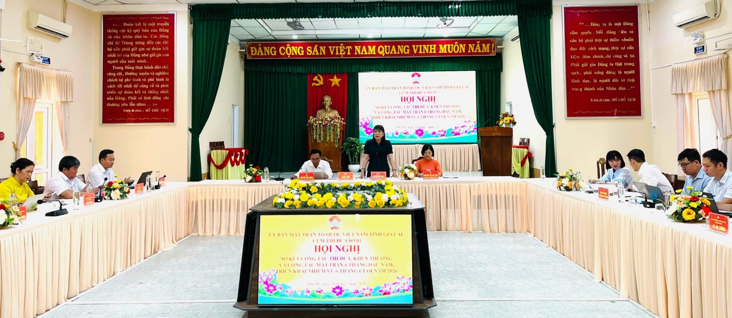 Cụm thi đua số 3: Hội nghị sơ kết công tác Mặt trận 6 tháng đầu năm 2026