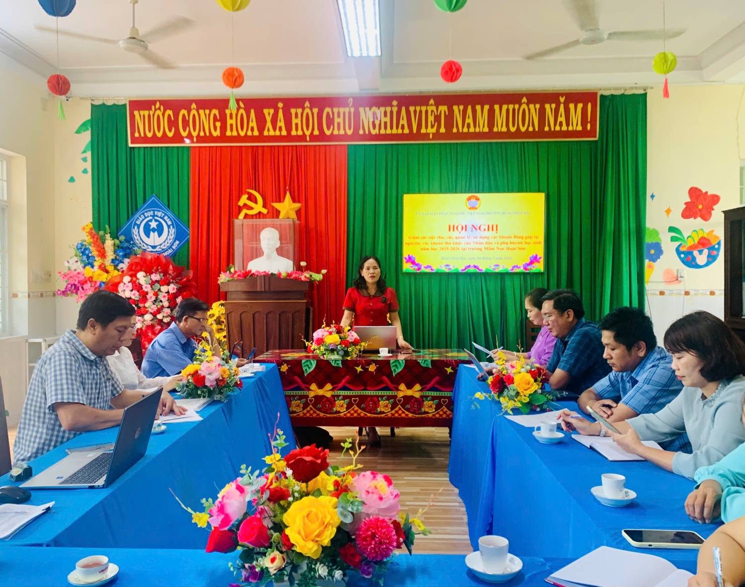 Phường Hoài Nhơn Bắc: Giám sát việc thu, chi tại Trường mầm non Hoài Sơn