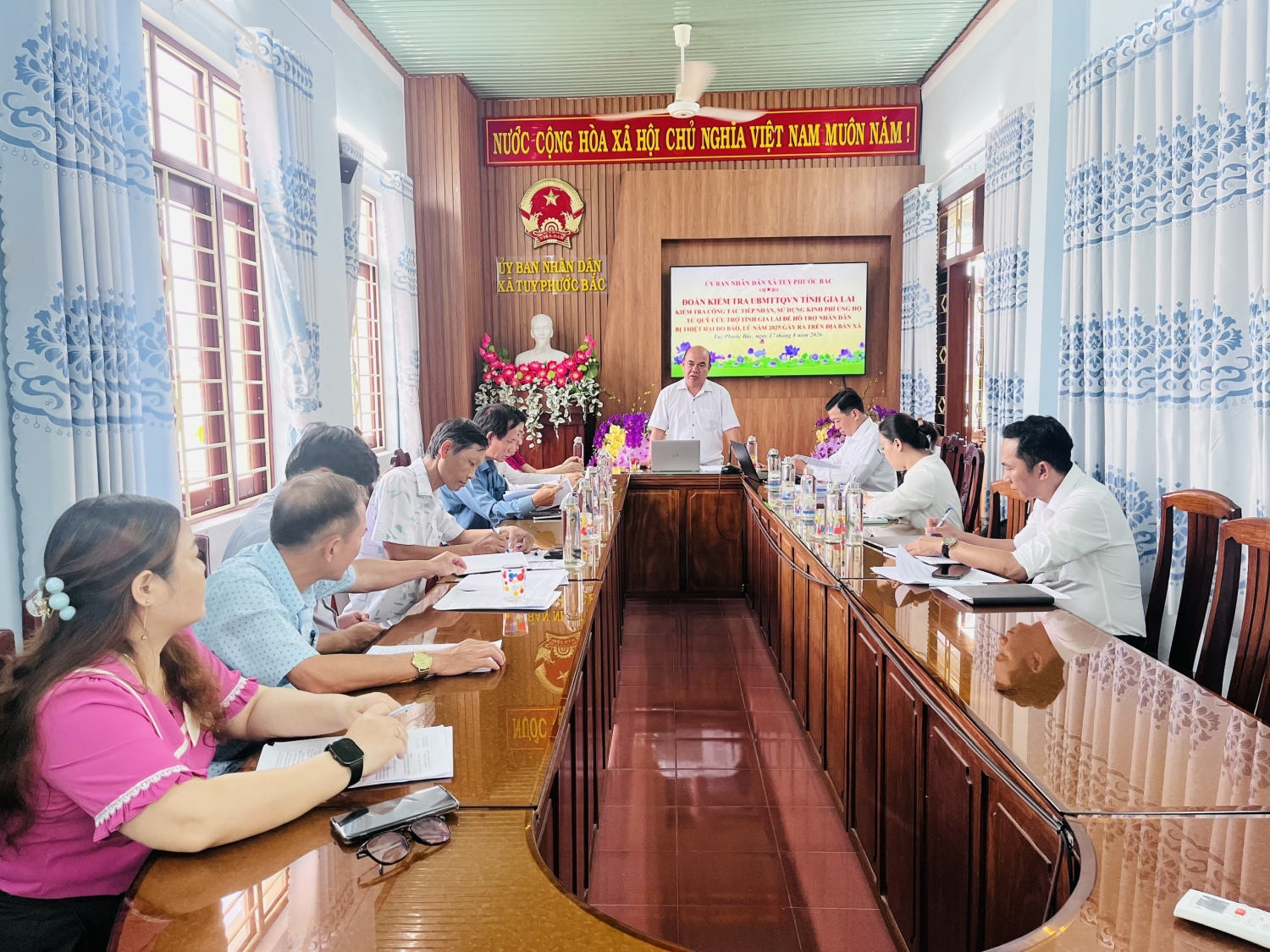 Ủy ban MTTQ Việt Nam tỉnh kiểm tra công tác tiếp nhận, quản lý, phân bổ và sử dụng Quỹ Cứu trợ tại cơ sở