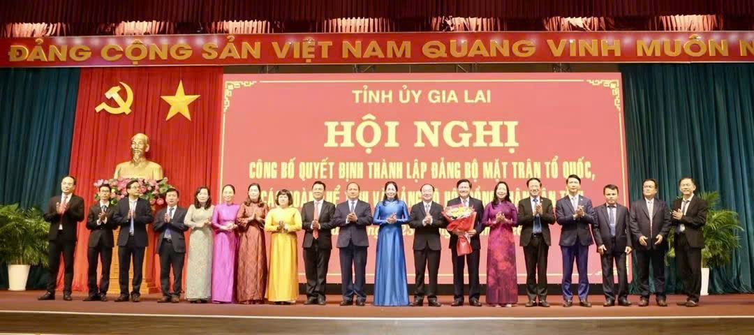 Công bố quyết định thành lập Đảng bộ MTTQ, các đoàn thể tỉnh và Đảng bộ HĐND tỉnh