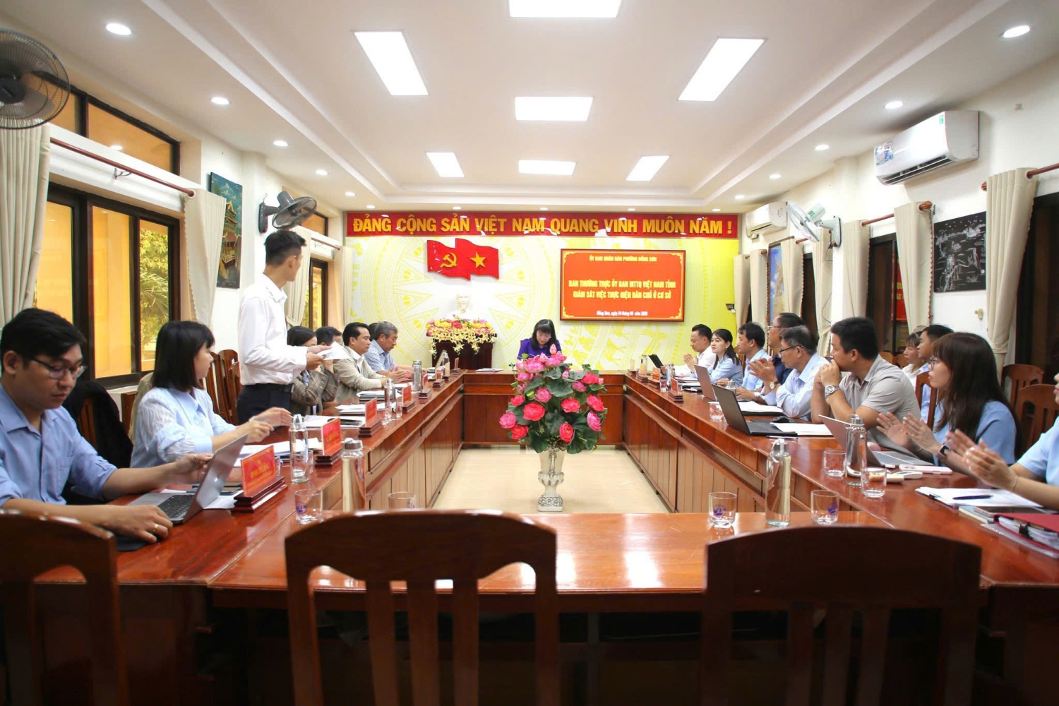 Ủy ban MTTQ Việt Nam tỉnh giám sát UBND phường Bồng Sơn về thực hiện dân chủ ở cơ sở