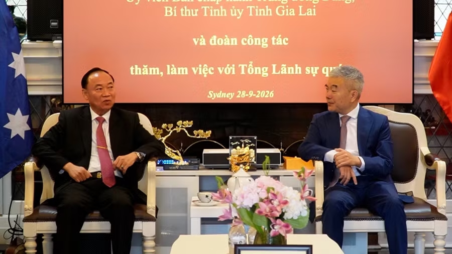 Bí thư Tỉnh ủy Thái Đại Ngọc thăm và làm việc với Tổng Lãnh sự quán Việt Nam tại TP. Sydney (Australia)